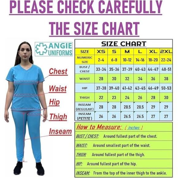 Jogger Scrubs for Women Set. Regular and PETITE. Side Spandex 2 - Picture 2 of 5